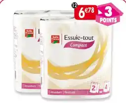 Maximo Lot de 2 x 2 rouleaux d'essuie-tout blanc compact Belle France offre