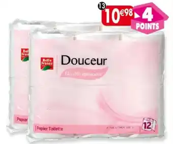 Maximo Lot de 2x12 rouleaux de papier toilette blanc Belle France offre