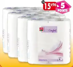 Maximo Lot de 6x4 rouleaux de papier toilette blanc Confort Belle France offre