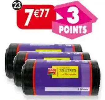 Maximo Lot de 3 x 20 sacs poubelle à lien 30 litres Belle France offre