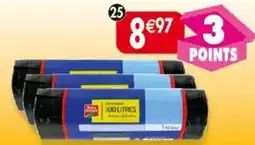 Maximo Lot de 3 x 10 sacs poubelle à lien 100 litres Belle France offre