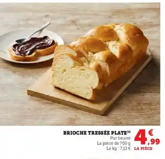 Super U Brioche tressée plate offre