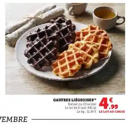 Super U Gaufres liégeoises offre
