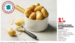 Super U Pomme de terre de consommation lavee offre