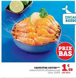 Super U Crevettes cuites offre