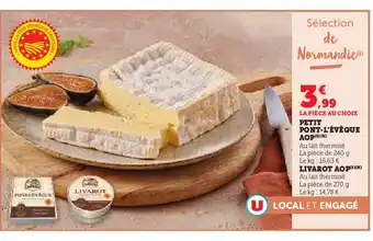 Super U Petit pont-l'évêque aop offre