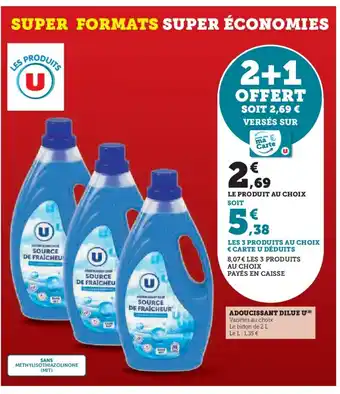 Super U Adoucissant dilue u offre