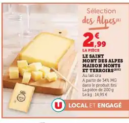 Super U Le saint mont des alpes maison monts et terroirs offre