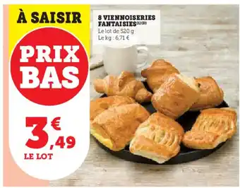 Super U 8 viennoiseries fantaisie offre