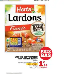 Hyper U HERTA Lardons conservation sans nitrite offre