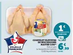 Hyper U MAITRE COQ Coquelet eleveurs de nos regions offre