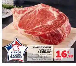 Hyper U Viande bovine cote a griller offre
