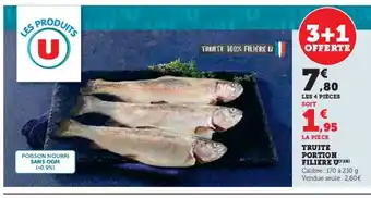 Hyper U Truite portion filiere u offre