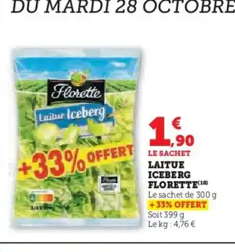 Hyper U FLORETTE Laitue iceberg offre