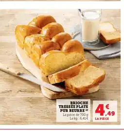 Hyper U Brioche tressée plate pur beurre offre
