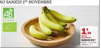 Hyper U Banane bio offre
