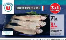 U Express Truite portion filiere u offre