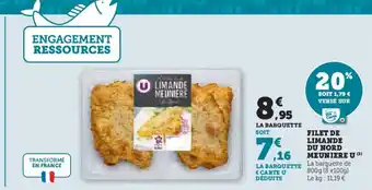 U Express Filet de limande du nord meuniereu offre