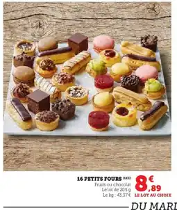 U Express 16 petits fours offre