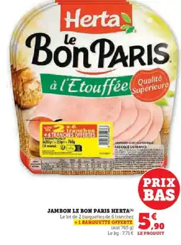 U Express HERTA Jambon le bon paris offre