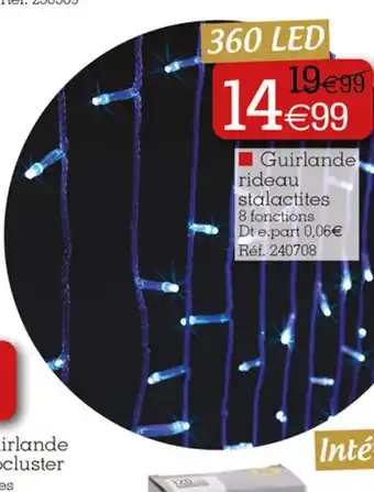 Kandy Guirlande rideau stalactites offre