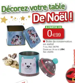 Kandy Boîte de conservation en métal offre