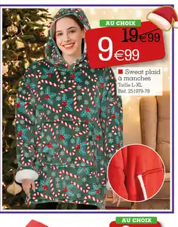 Kandy Sweat plaid à manches offre