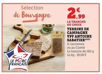 Maximarché Terrine de campagne vpf antoine sabatier offre