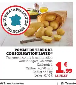 Maximarché Pomme de terre de consommation lavee offre