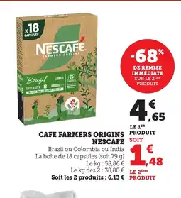 Maximarché NESCAFE Cafe farmers origins offre