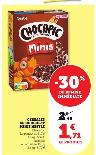 Maximarché CHOCAPIC Cereales au chocolat minis nestle offre