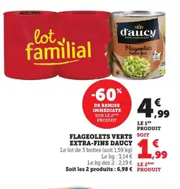 Maximarché D'AUCY Flageolets verts extra-fins offre