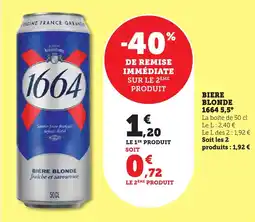 Maximarché 1664 Biere blonde offre
