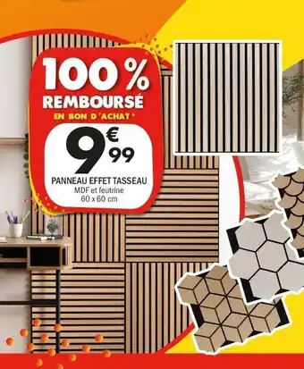 Panneau effet tasseau