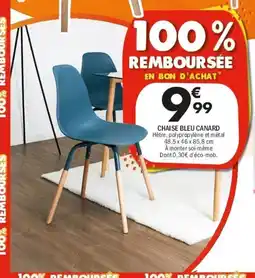 La Foir'Fouille Chaise bleu canard offre