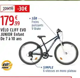 Intersport Vélo cliff evo junior offre