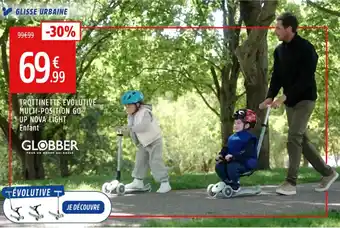 Intersport GLISSE URBAINE Trottinette évolutive multi-position go up nova light offre