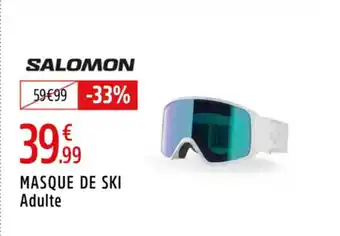 Intersport SALOMON Masque de ski adulte offre