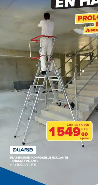 DUARIB Plateforme individuelle roulante tandem 7 pliante