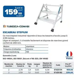 Prolians TUBESCA-COMABI Escabeau stepium offre
