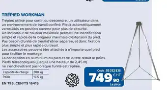 Prolians Trépied workman offre