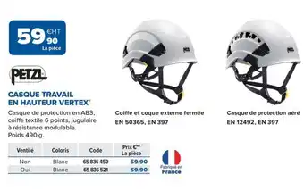 Casque travail en hauteur vertex