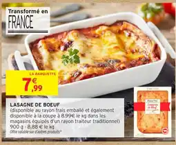 Intermarché Contact Lasagne de boeuf offre