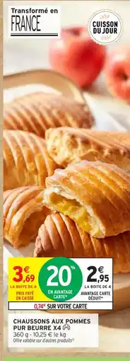 Intermarché Contact Chaussons aux pommes pur beurre x4 offre