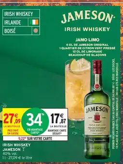 Intermarché Contact JAMESON Irish whiskey offre