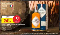 Intermarché Contact FONDAUDEGE Whisky français pur malt héritage offre