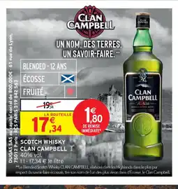 Intermarché Contact CLAN CAMPBELL Scotch whisky offre