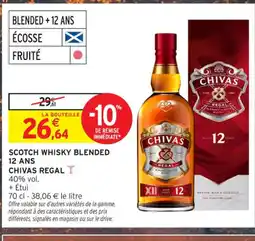 Intermarché Contact CHIVAS REGAL Scotch whisky blended 12 ans offre