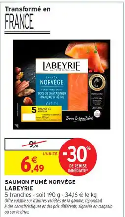 Intermarché Contact LABEYRIE Saumon fumé norvège offre