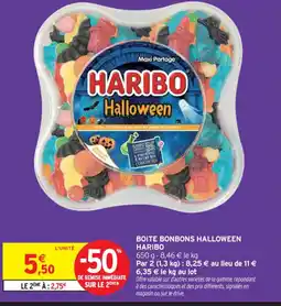 Intermarché Contact HARIBO Boite bonbons halloween offre